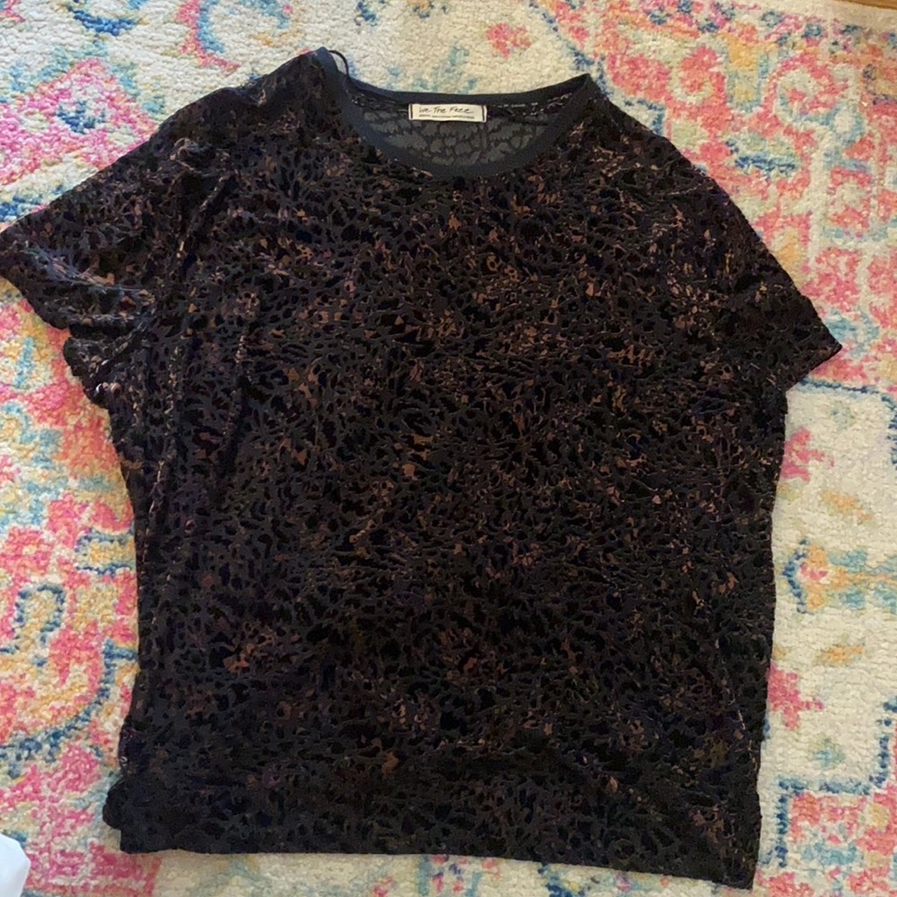 Free People crushed velvet tee